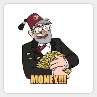 Stan Pines with money Sticker